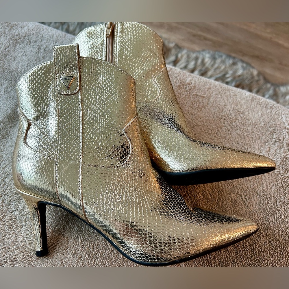 Guess Gold Women’s Booties Size 7
